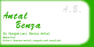 antal benza business card